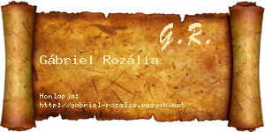 Gábriel Rozália névjegykártya