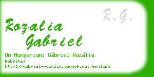 rozalia gabriel business card