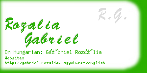 rozalia gabriel business card